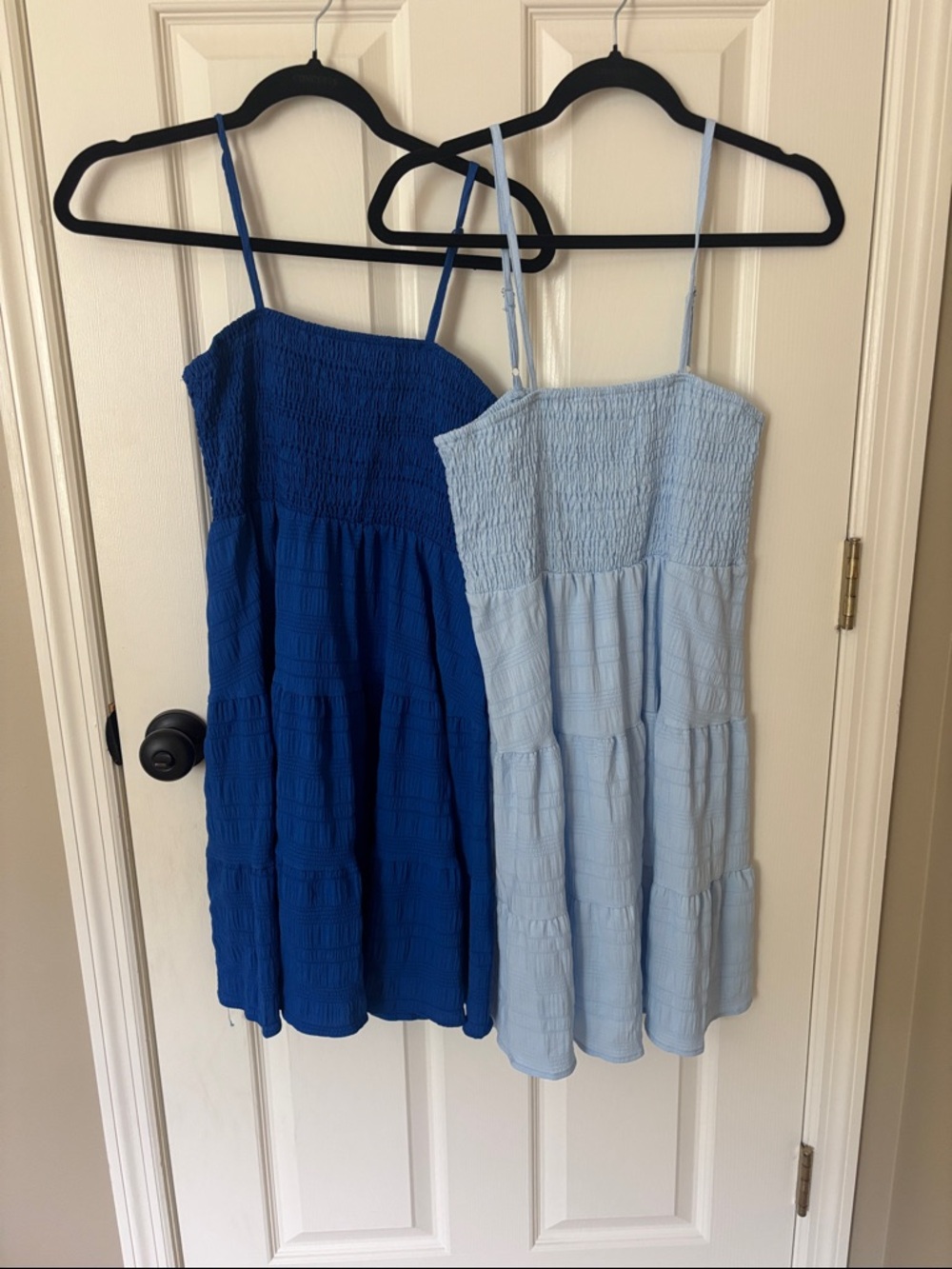 Girls' Smocked Spaghetti-Strap Dress - Blue